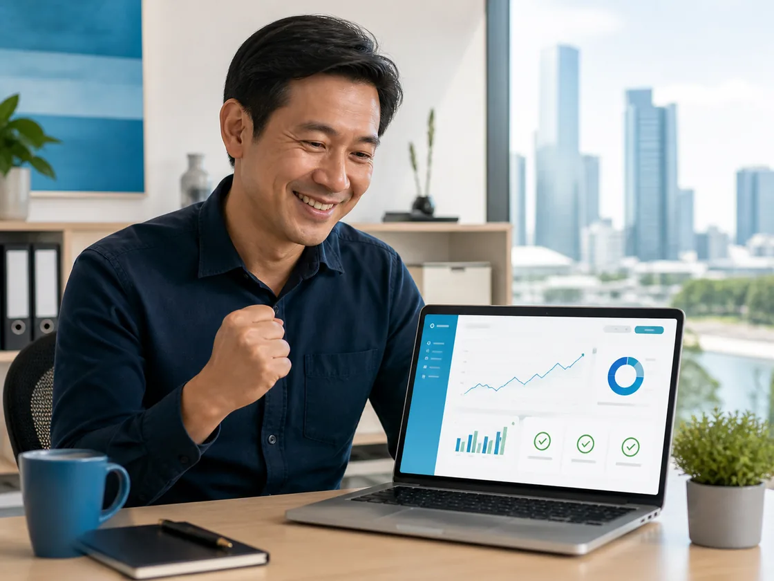 Satisfied business owner after the workflow automation solution is implemented