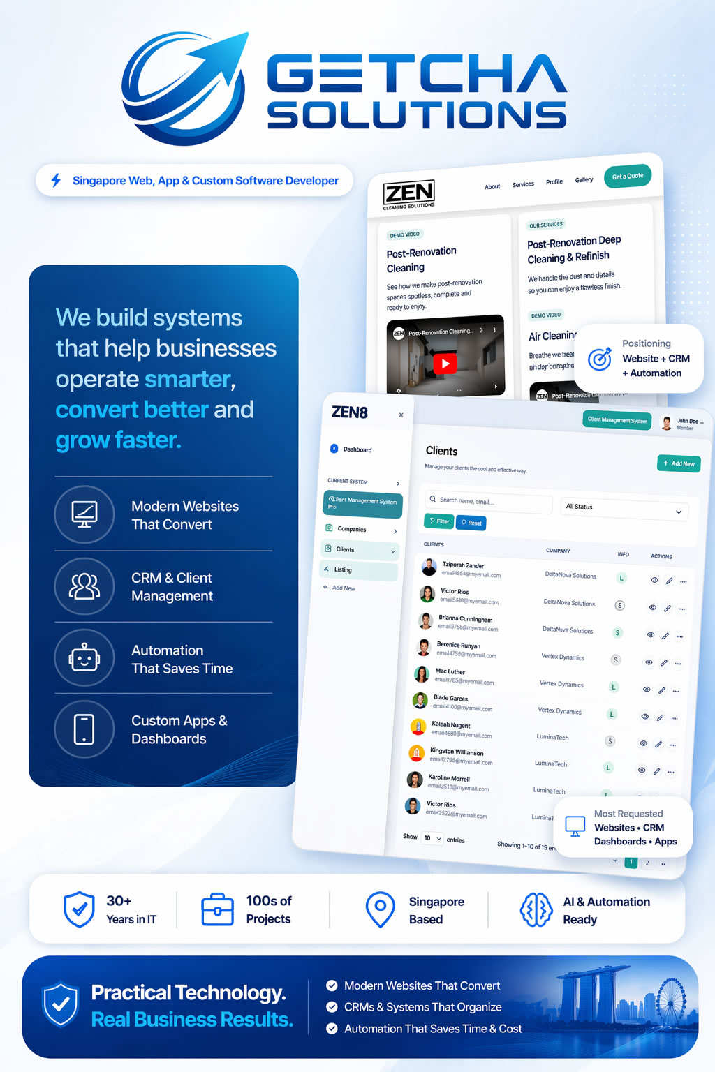 Website and CRM development preview