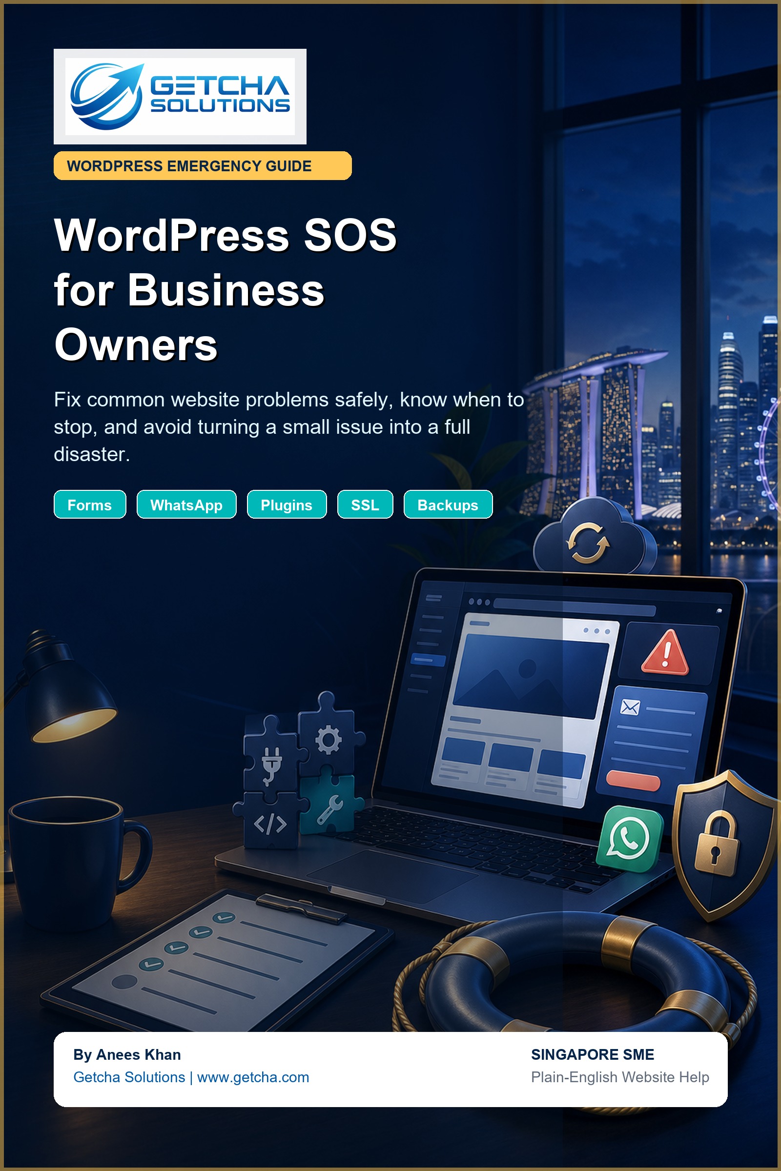 WordPress SOS free guide cover for business owners